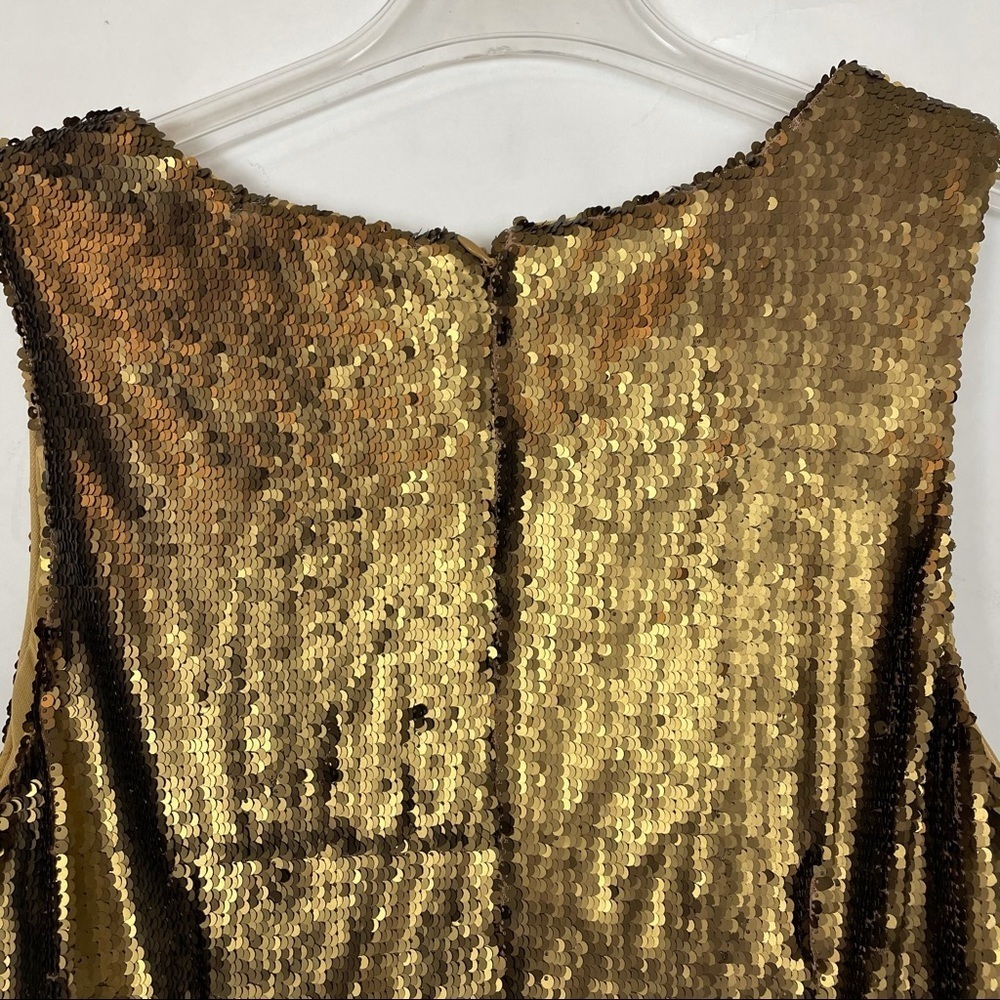 NBD revolve Dinara Mini Dress Gold metallic Sequin Cocktail Party NEW Size XL - Picture 6 of 8